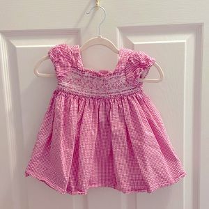 EUC Ralph Lauren bright pink seesucker dress with bloomers